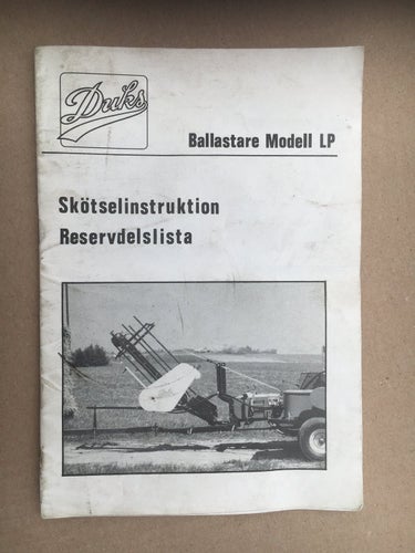 Skötselinstruktion / Reservdelslista DUKS Ballastare Modell LP