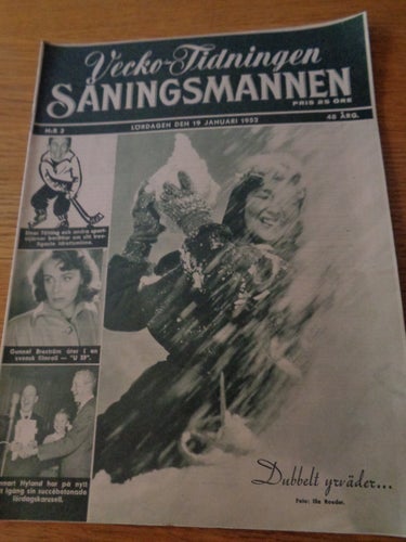 Såningsmannen nr3 1952 Gunnel Broström ubåt filmen U 39, Thure Lindgren,