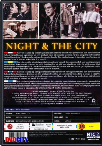 Night and the city (1992) Robert De Niro, Jessica Lange.