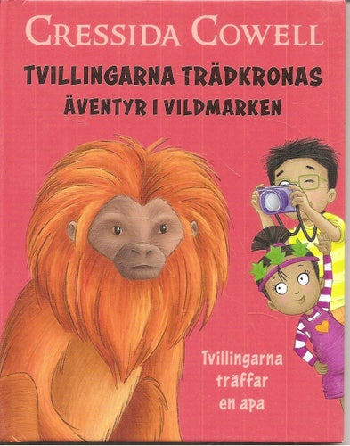 Tvillingarna Trädkronas äventyr i vildmarken. Tvillingarna träffar en apa.