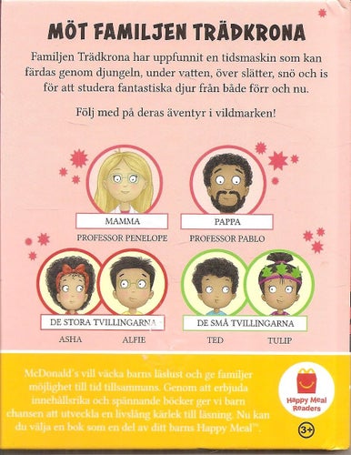 Tvillingarna Trädkronas äventyr i vildmarken. Tvillingarna träffar en apa.