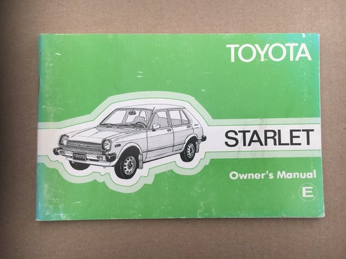 Instruktionsbok TOYOTA Starlet