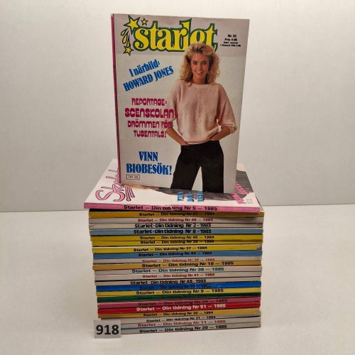 Starlet x24 Seriepockets - Paket - Se bilder för årtal/nummer 80-talet