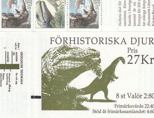 H 430 FÖRHISTORISKA DJUR =DUBBEL=RYGGTRYCK+ CYLS 1 SE BILD