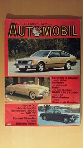 Automobil nr 3 1982: Opel Senator och Monza, De Tomaso Pantera, MG TC, Mondial