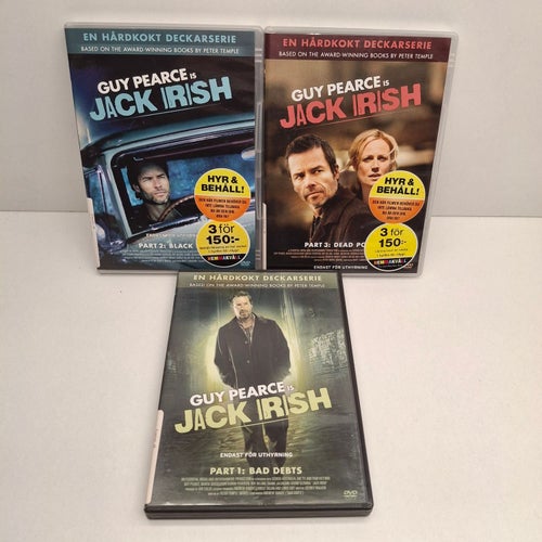 Guy Pearce is Jack Irish Part 1,2,3- Region 2, DVD-Film, Svensk text, Fint skick