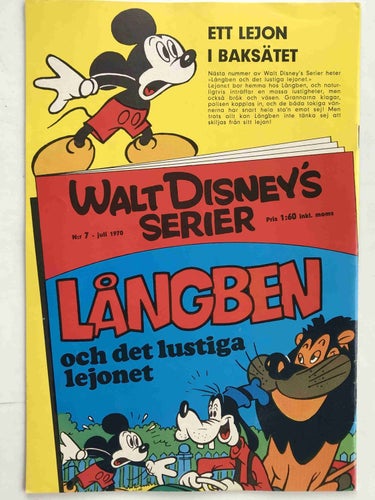 Walt Disney´s Serier - 1970:6 FN-VF