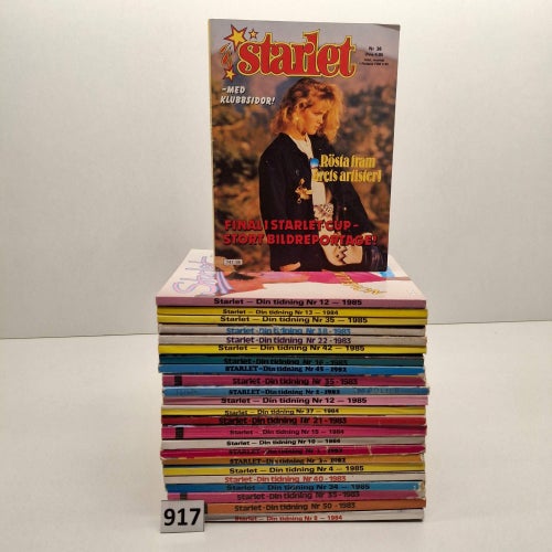 Starlet x24 Seriepockets - Paket - Se bilder för årtal/nummer 80-talet