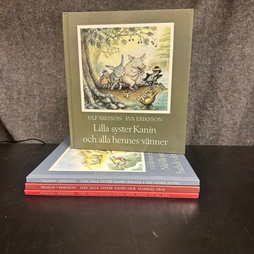 4 x Ulf Nilsson / Eva Eriksson - Böcker om Lilla syster kanin - Bokpaket