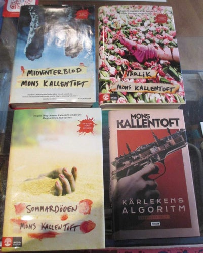 Mons Kallentoft, Midvinterblod, Vårlik, Sommardöden, Kärlekens algoritm