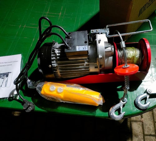 800kg 1450W elektrisk lyftanordning,säker design,enkel installation,99% ny skick