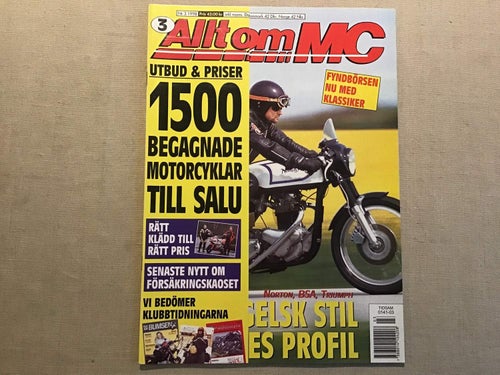 ALLT OM MC NR 3 1998 MC RAUKARNA,HONDA CB 600,HD CHOPPER,SUZUKI VL,NORTON,BSA
