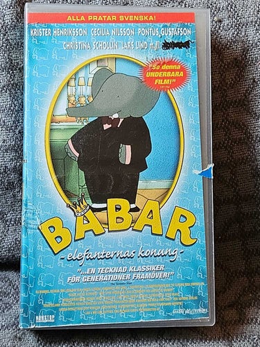 BABAR - ELEFANTERNAS KONUNG - .SVENSK TAL - VHS .