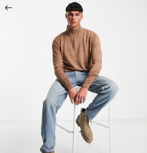 Ny med prislapp Mjuk kastanjebrun polotröja från Threadbare i 2XL Polo