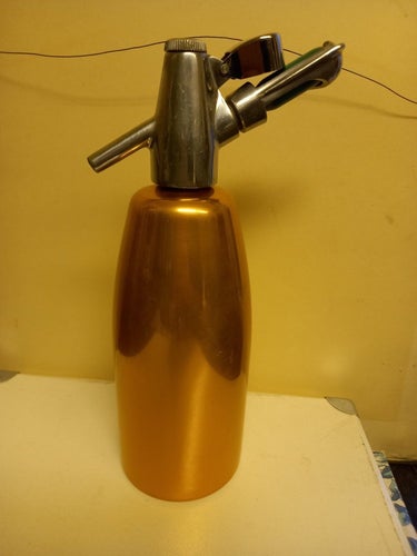 Retro Vintage gul bubbelvatten flaska beredare