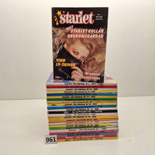 Starlet x24 Seriepockets - Paket - Se bilder för årtal/nummer 80-talet