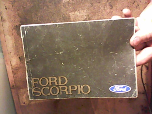 Ford Scorpio, 1986, instruktionsbok,