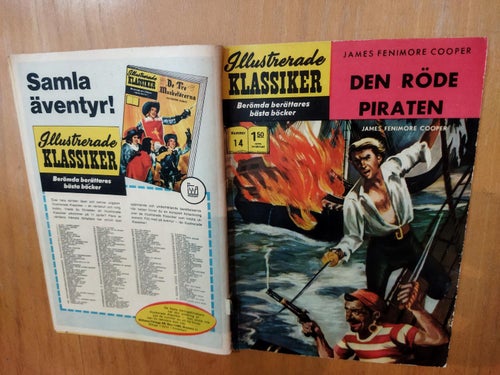 Illustrerade klassiker nr 14 Den röde piraten Ja,es Fenimore Cooper. Fine plus