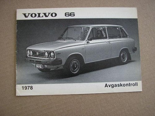 VOLVO Tillägg Instruktionsbok 66 1978 Avgaskontroll
