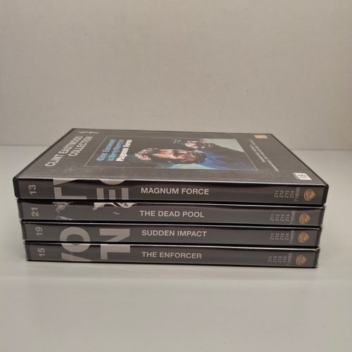 Clint Eastwood Dirty Harry x4 - Region 2, DVD-Film, Svensk text, Fint skick