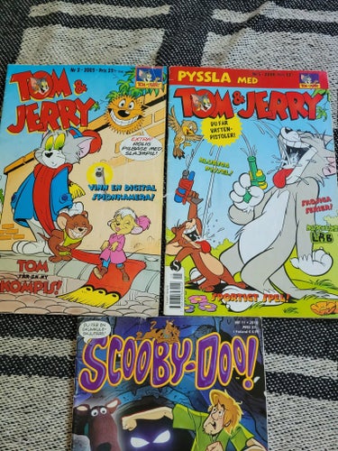 Tom & Jerry 2 tidningar och 1 scooby-doo