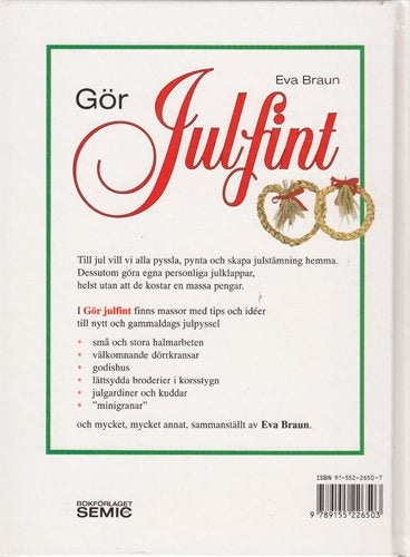 Gör julfint - Dekorera, sy, brodera - Eva Braun