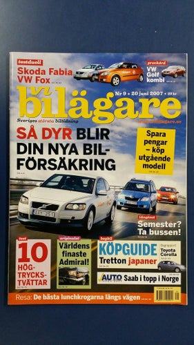 Vi bilägare 9 2007: Opel Admiral, VW Golf Kombi + Fox, Skoda Fabia, Peugeot 307
