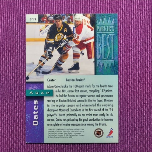 1994-95 Parkhurst - Adam Oates - Parkie's Best #311 - Bruins