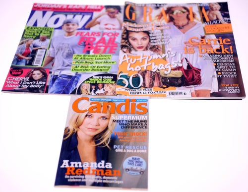 British magazine Bundle-NOW / Grazia / Candis-2008/2009-Combined weight 734g