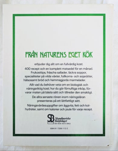 FRÅN NATURENS EGET KÖK MARLIS WEBER BRA SKICK
