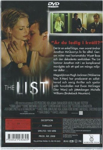 THE LIST - HUGH JACKMAN (SVENSKT TEXT )