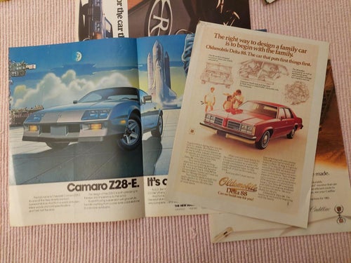 Original annonser4 stycken Camaro Oldsmobile Buick Cadillac