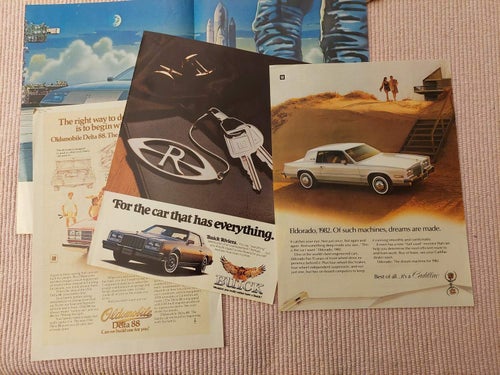 Original annonser4 stycken Camaro Oldsmobile Buick Cadillac
