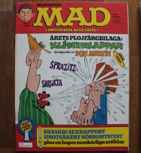 SVENSKA MAD 1985 : med bilaga