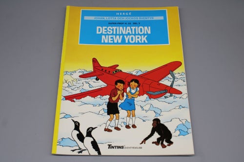 Johan, Lotta och Jockos äventyr - Destination New York 1988 av Hergé