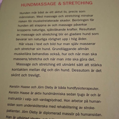Hundmassage och stretching av Haase, Kerstin
