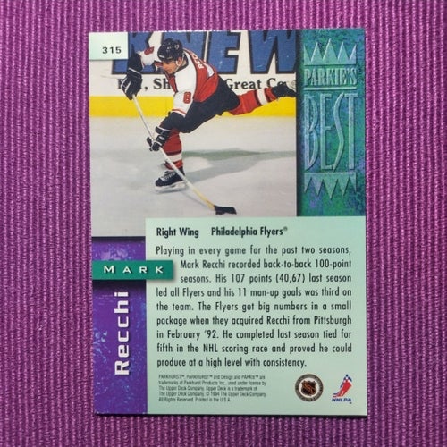 1994-95 Parkhurst - Mark Recchi - Parkie's Best #315 - Flyers