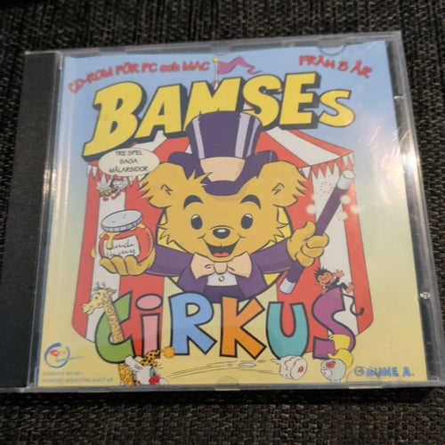 Bamse Cirkus CD-ROM för PC och Mac, svenskt tal, Nostalgi, Kult