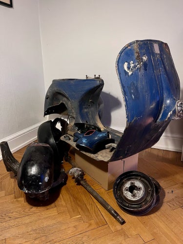 RARE Projekt Piaggio Vespa VNS Popolino Projekt med Alupaket