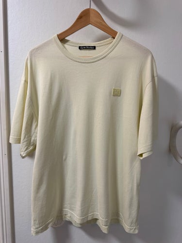 Acne Studios Face Patch T-shirt Off White/Cream Strl M – Mycket fint skick