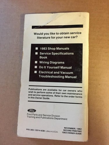 1983 Ford LTD Owner Guide