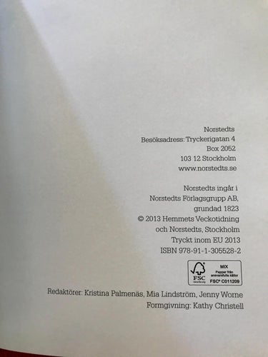 HEMMETS STORA BAKBOK Kristina Palmenäs mfl 2013