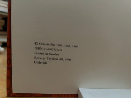 Vid världens strand av Octavio Paz, bok, Very Fine plus
