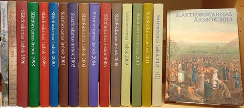 Släktforskarnas årsbok x 17 (1991, 1995-1996, 1998-2006, 2009-2013)