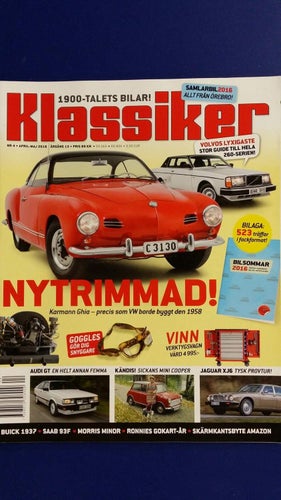 Klassiker nr 4 2016: VW Karmann Ghia, Audi Coupé GT, Volvo 262/264/265 guide