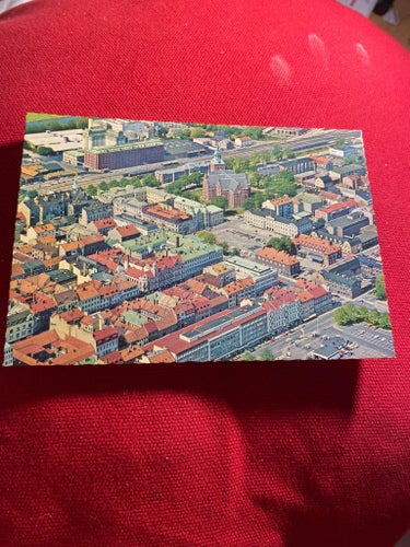 Vykort Flygbild över centrala Kristianstad