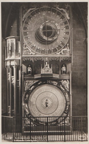 Vykort Astronomiska medeltidsuret i Lunds Domkyrka Stpl Lund 13/7 - 1953