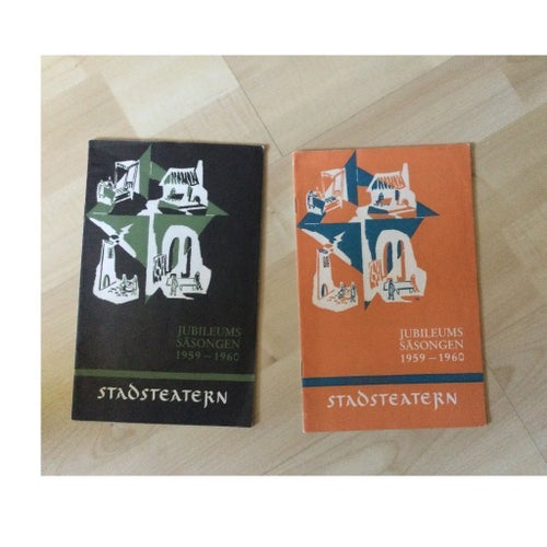 2 st tidskrifter från stadsteatern, jubileumssäsongen 1959-1960. Retro