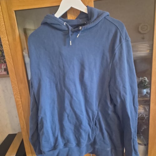 H&M blå huvtröja, storlek XL