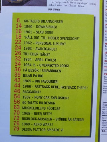 Bilen och 60-talet - ett magazine från Wheels